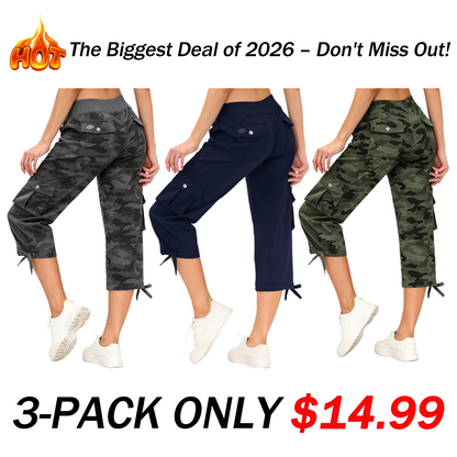 🔥90% OFF ONLY TODAY🔥Women's Quick-Dry Cargo Capris with Pockets