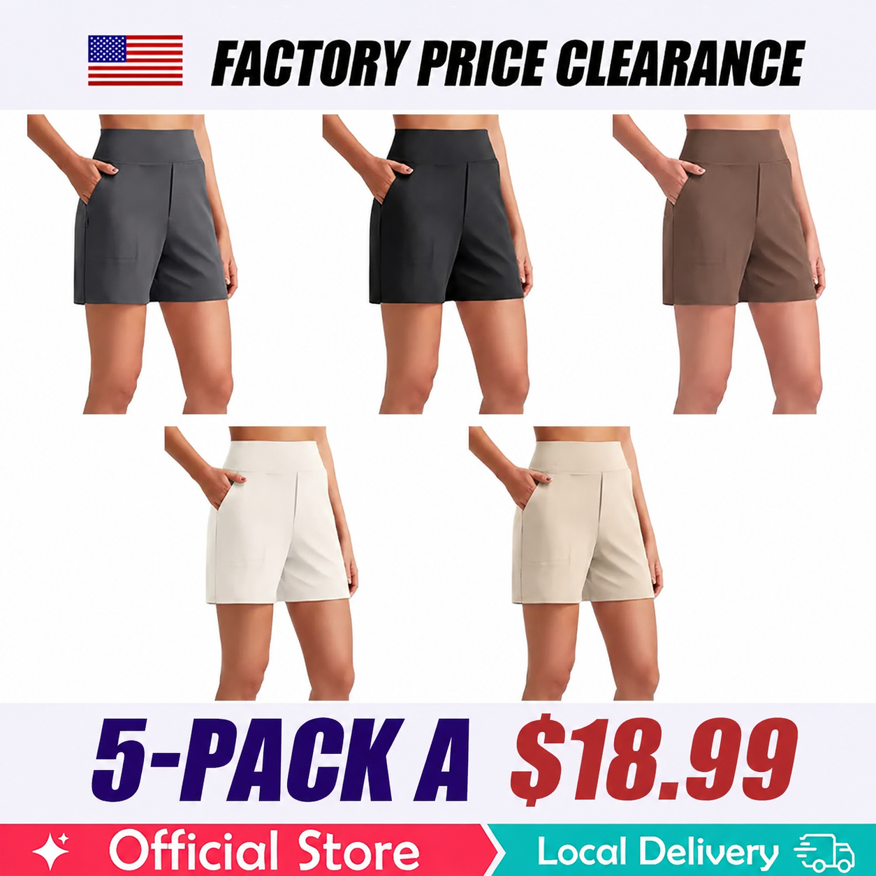 High Waist Breathable Athletic Running Shorts