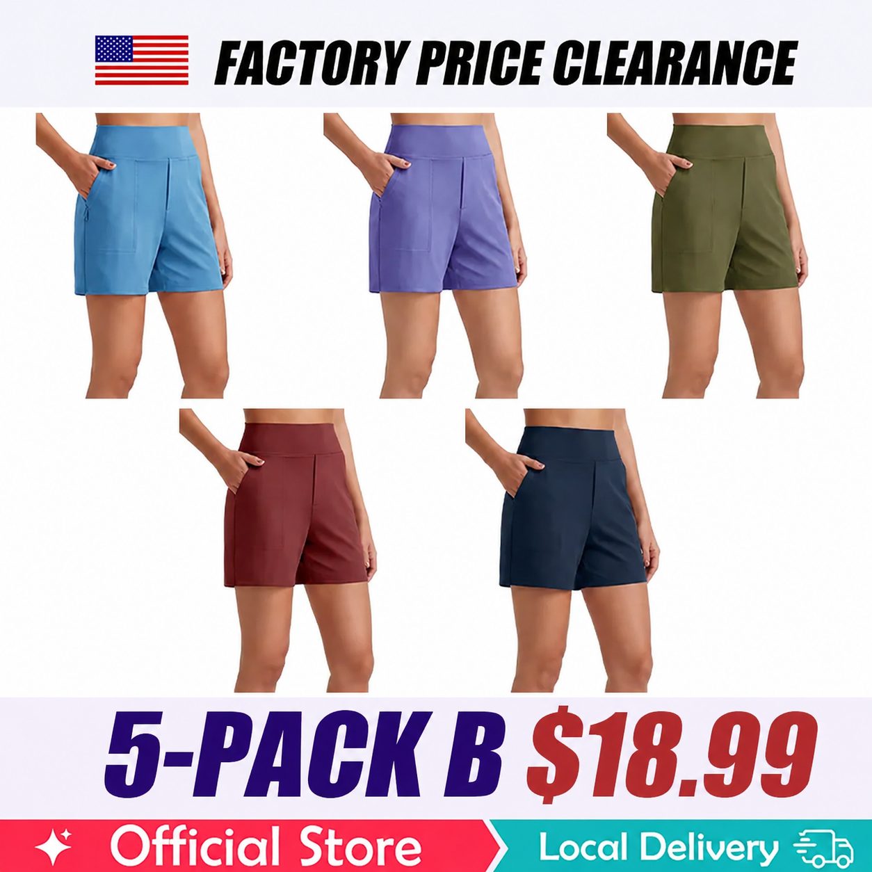 High Waist Breathable Athletic Running Shorts