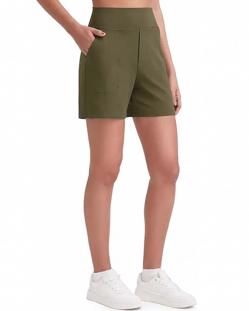 High Waist Breathable Athletic Running Shorts