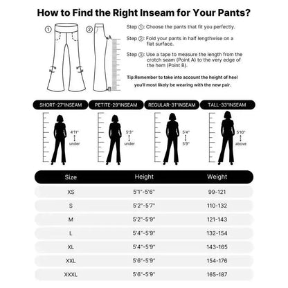 Women’s High-Waist Wide Leg Pants – Business Casual Yoga Dress Pants with Pockets