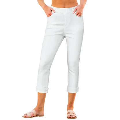 🔥90% OFF ONLY TODAY🔥Women's High-Waist Stretch Denim Capri Jeggings