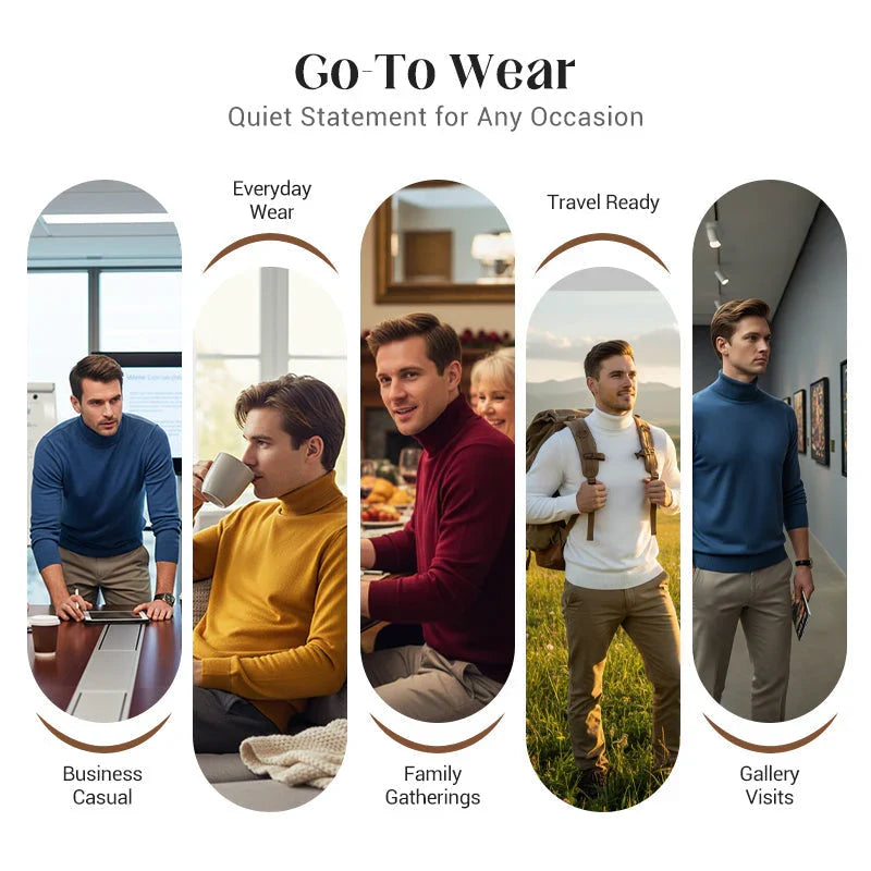 🔥Black Friday Mega Deal – 49% Off!🔥Men's Solid Color Premium Turtleneck Sweater👔