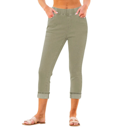🔥90% OFF ONLY TODAY🔥Women's High-Waist Stretch Denim Capri Jeggings