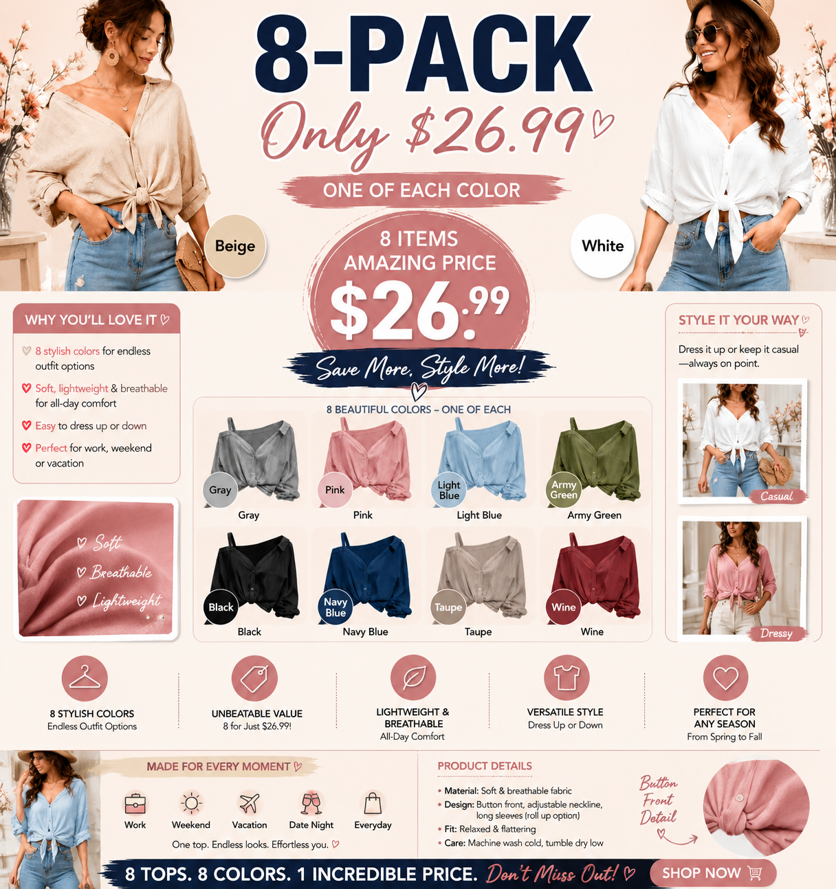Spring Summer Asymmetric Cold Shoulder Blouse Women