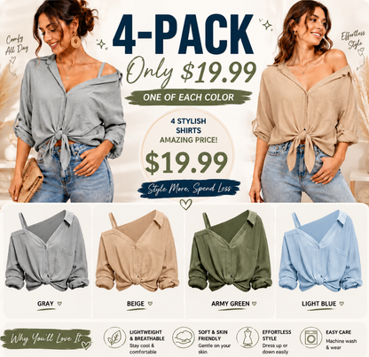 Spring Summer Asymmetric Cold Shoulder Blouse Women