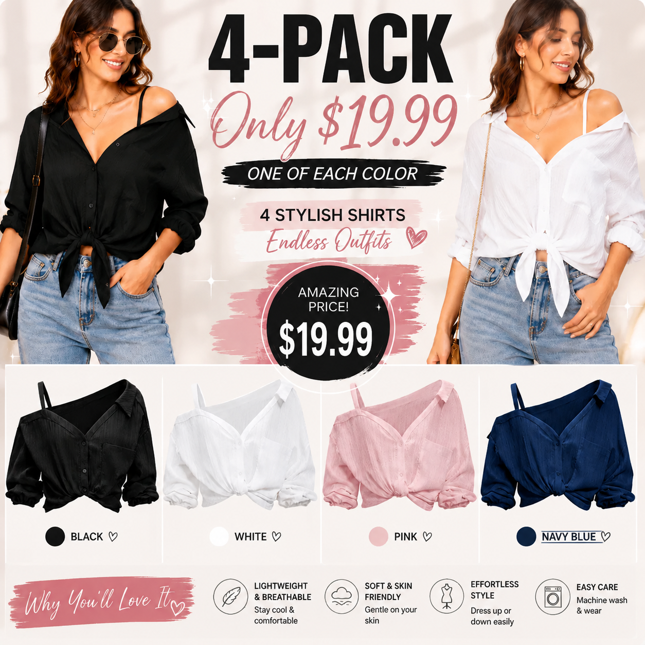 Spring Summer Asymmetric Cold Shoulder Blouse Women