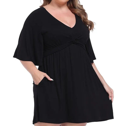 Women's Plus Size Romper Dress