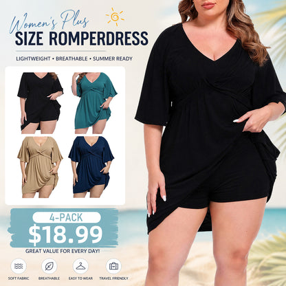 Women's Plus Size Romper Dress