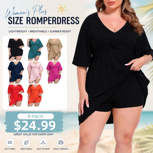 Women's Plus Size Romper Dress